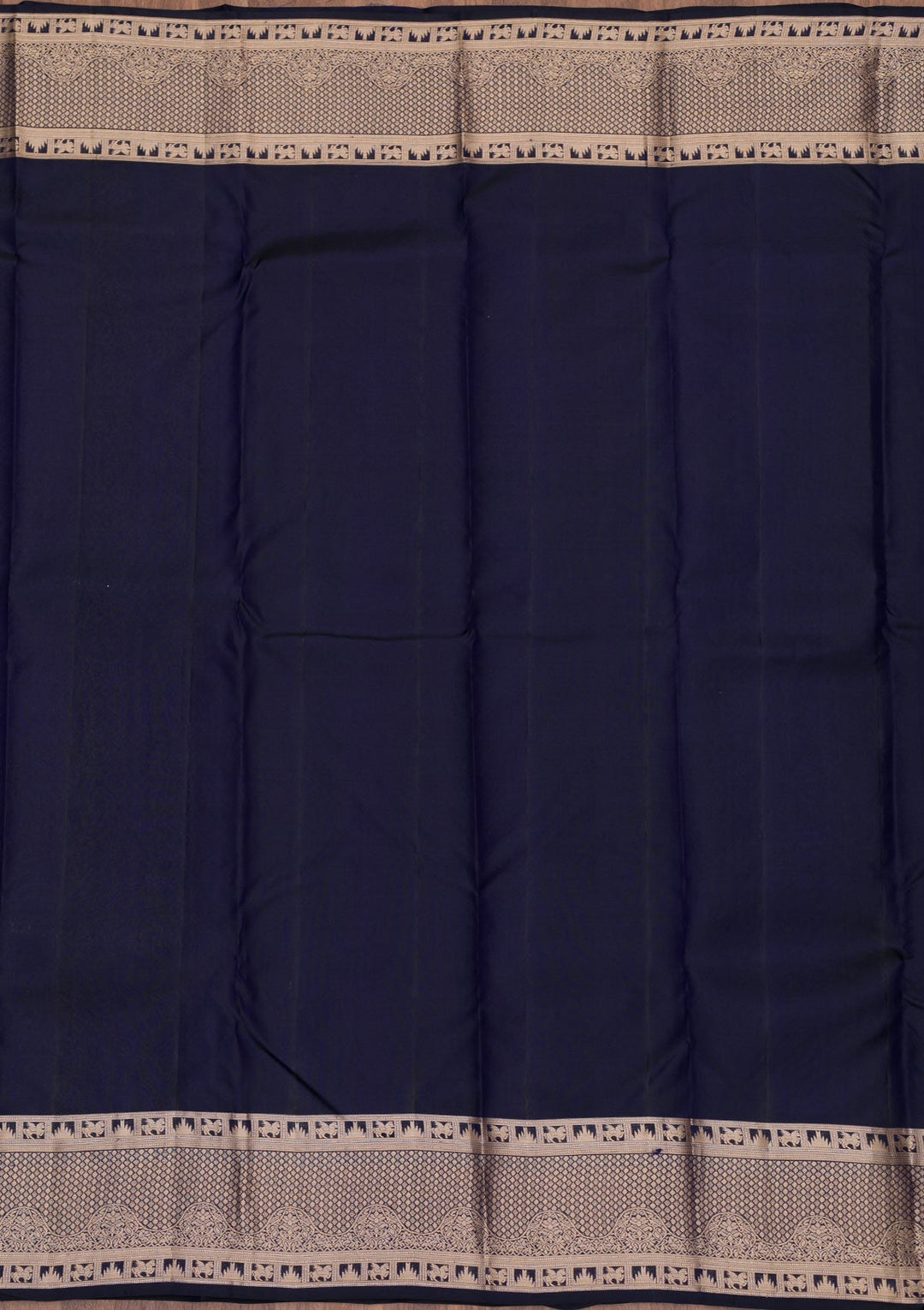 Navy Blue Zariwork Pure Silk Saree-Koskii