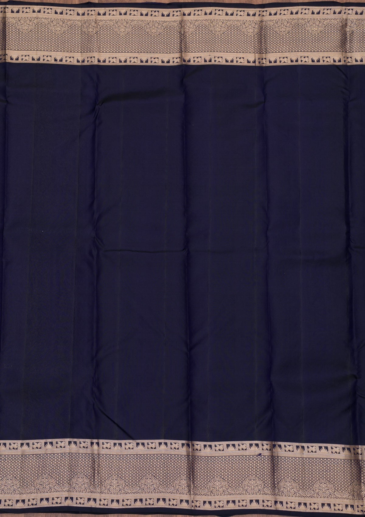 Navy Blue Zariwork Pure Silk Saree-Koskii