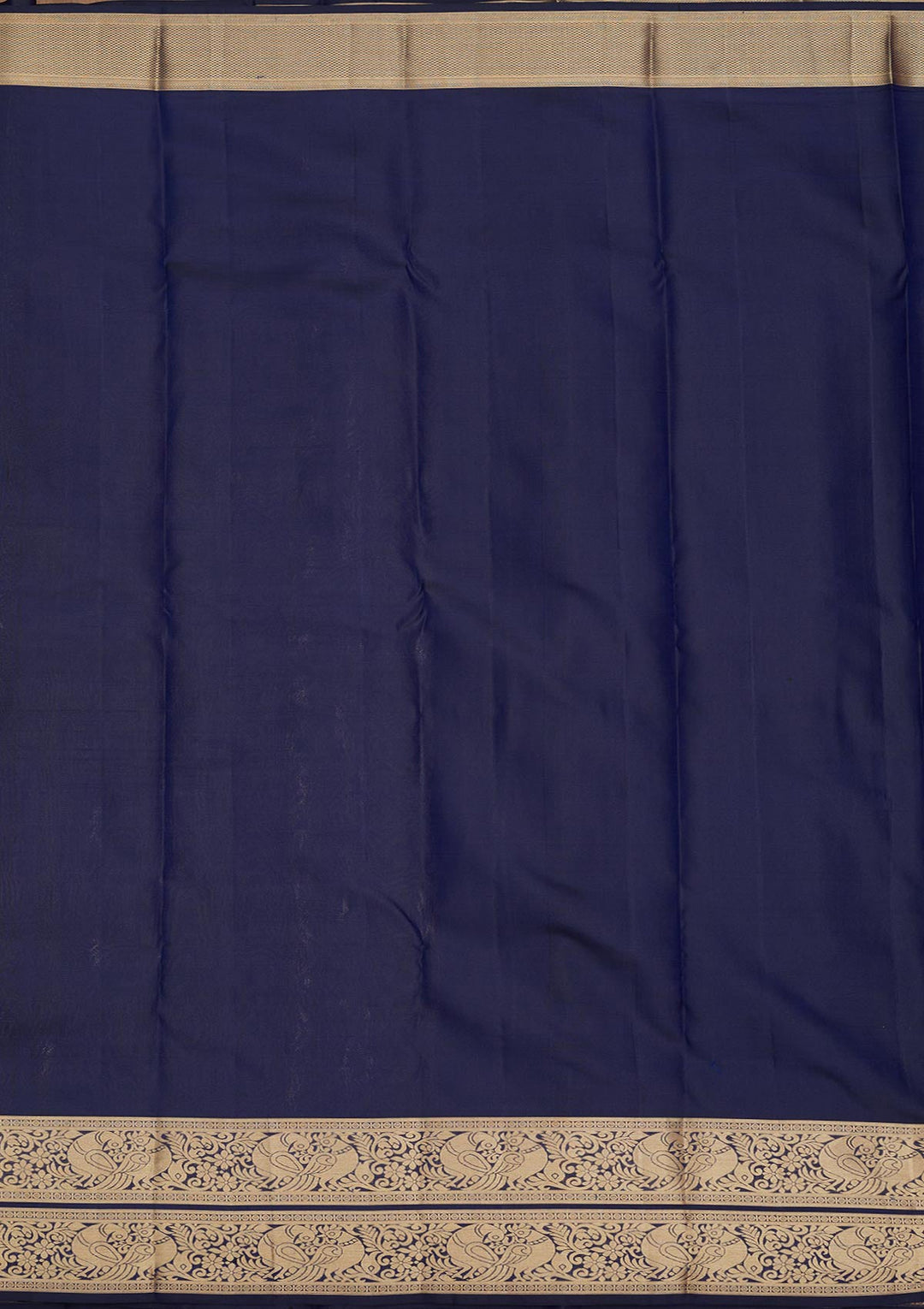 Navy Blue Zariwork Pure Silk Saree-Koskii