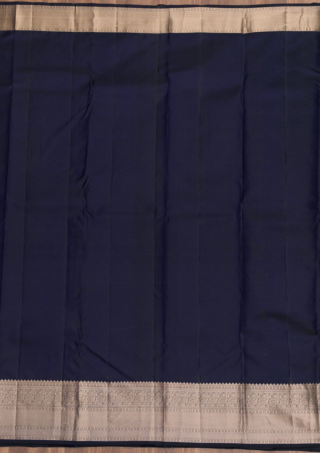 Navy Blue Zariwork Pure Silk Saree-Koskii