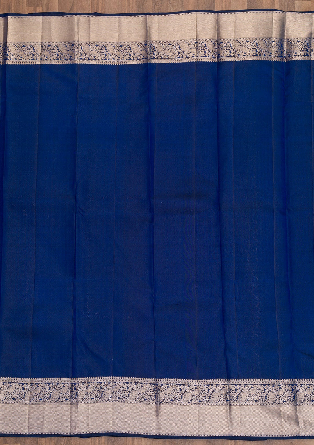 Navy Blue Zariwork Pure Silk Saree-Koskii