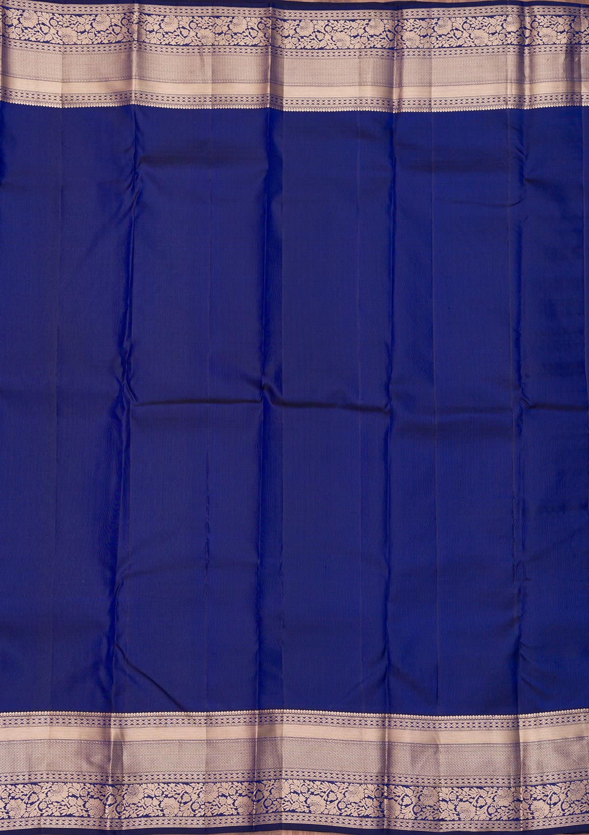 Navy Blue Zariwork Pure Silk Saree-Koskii