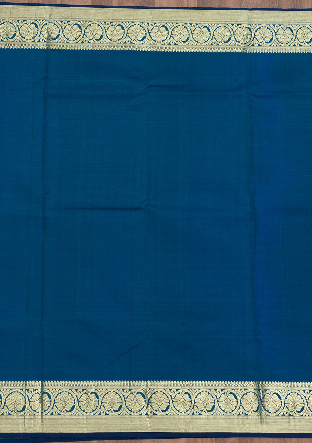 Navy Blue Zariwork Pure Silk Saree-Koskii