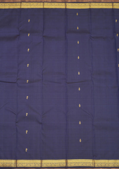 Navy Blue Zariwork Pure Silk Saree