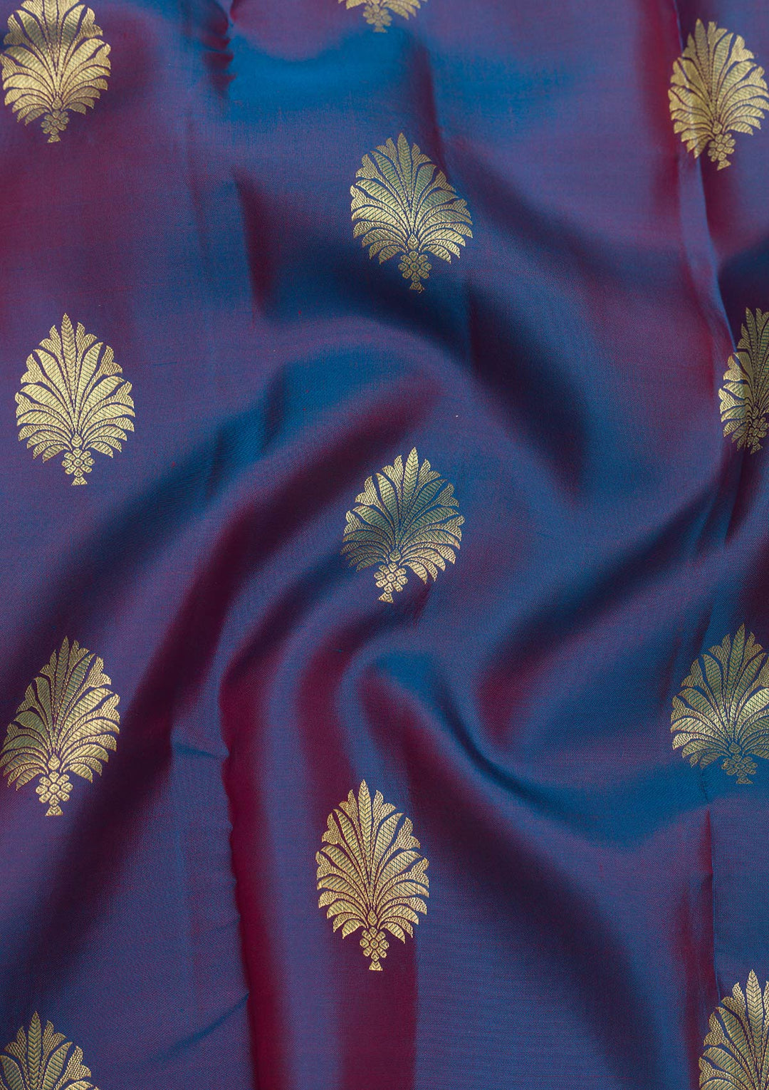 Navy Blue Zariwork Pure Silk Saree-Koskii