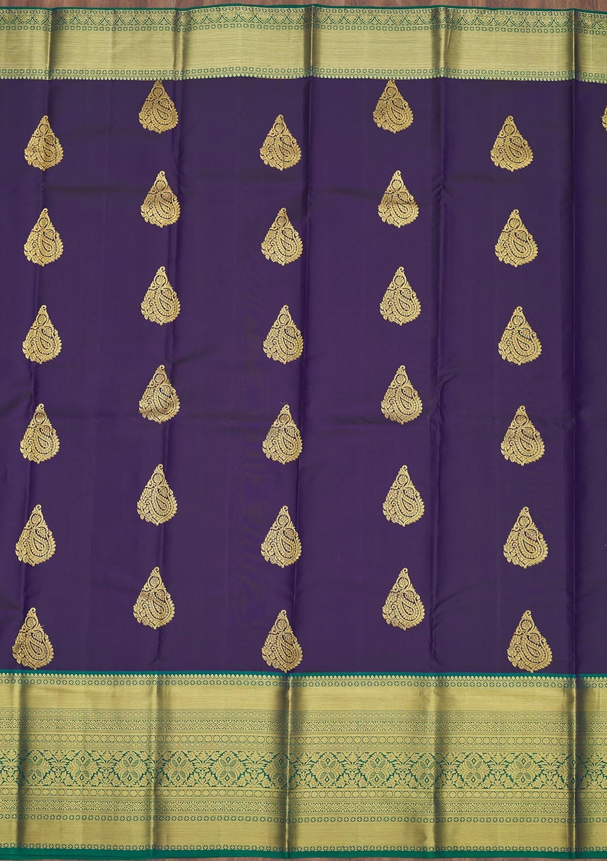 Navy Blue Zariwork Pure Silk Saree