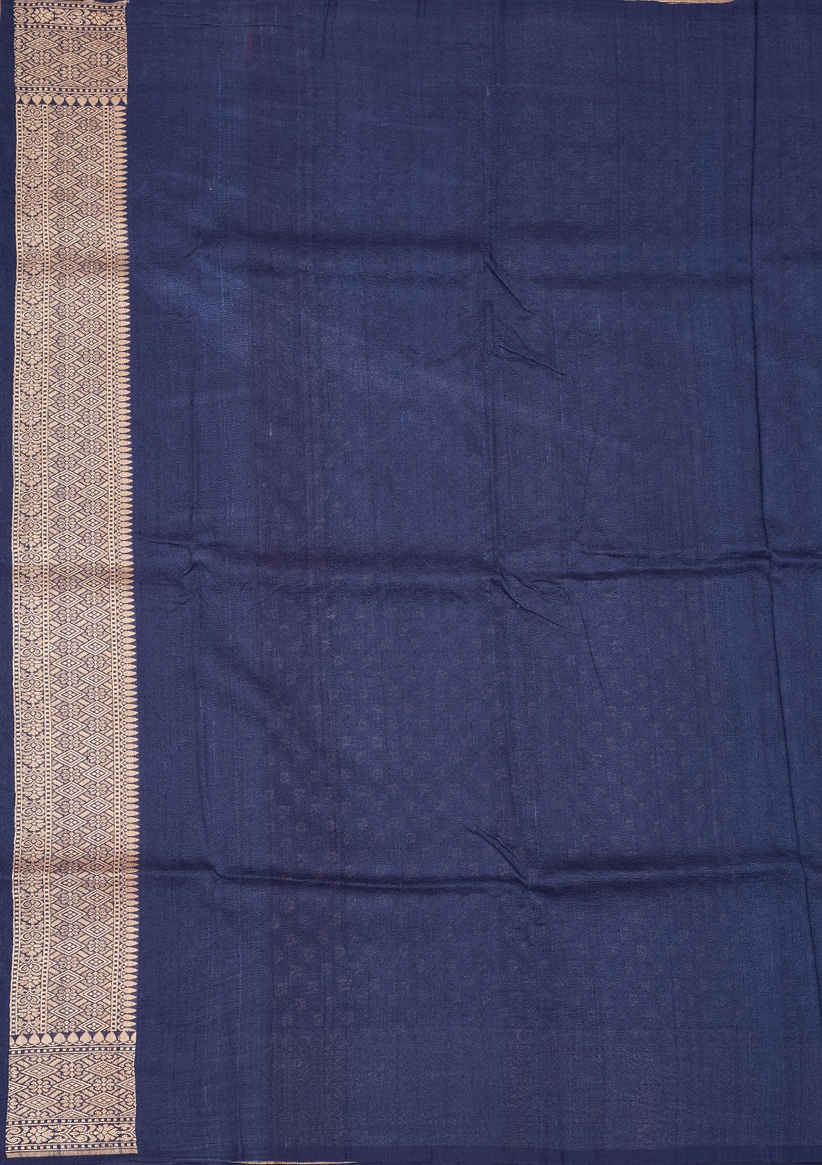 Navy Blue Zariwork Pure Silk Saree-Koskii