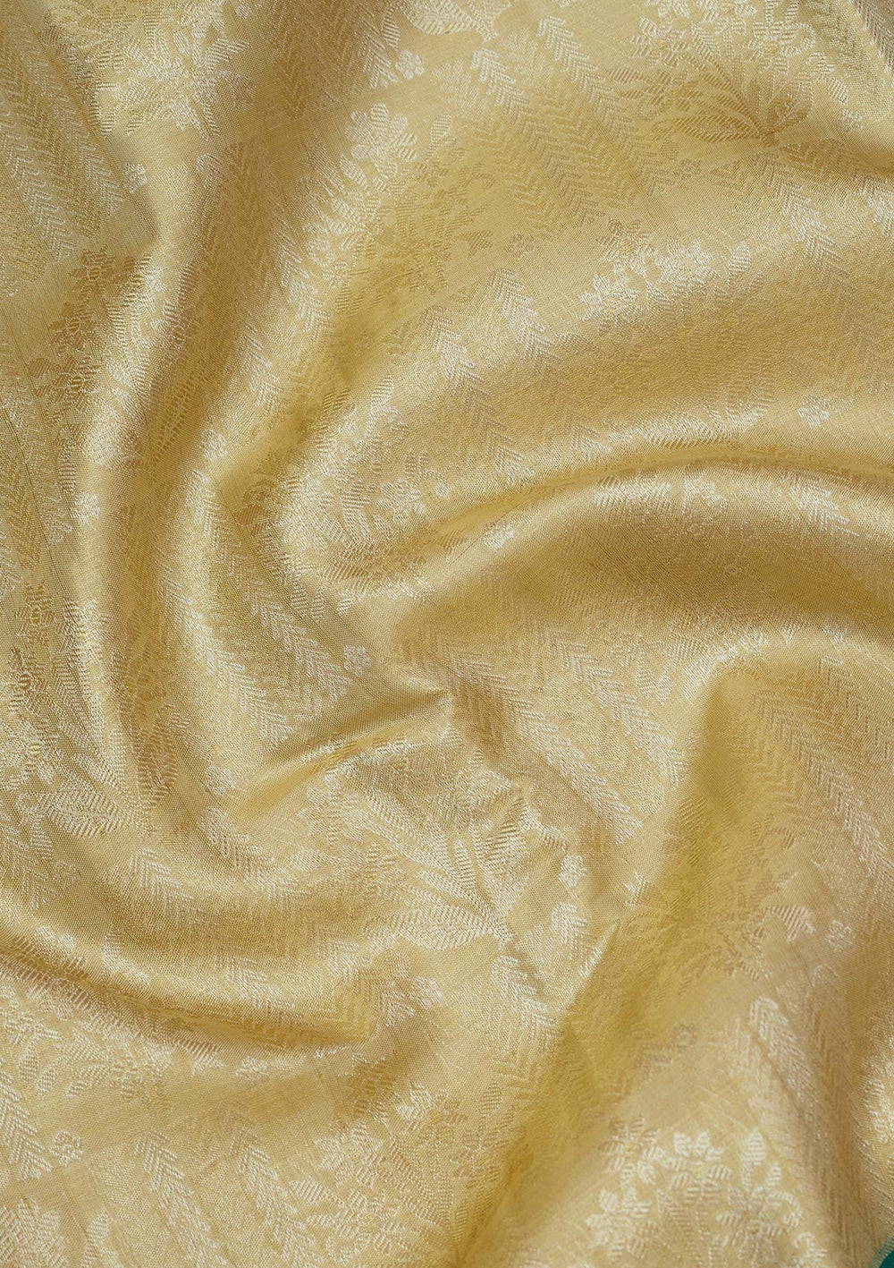 Off White Zariwork Pure Silk Saree-Koskii