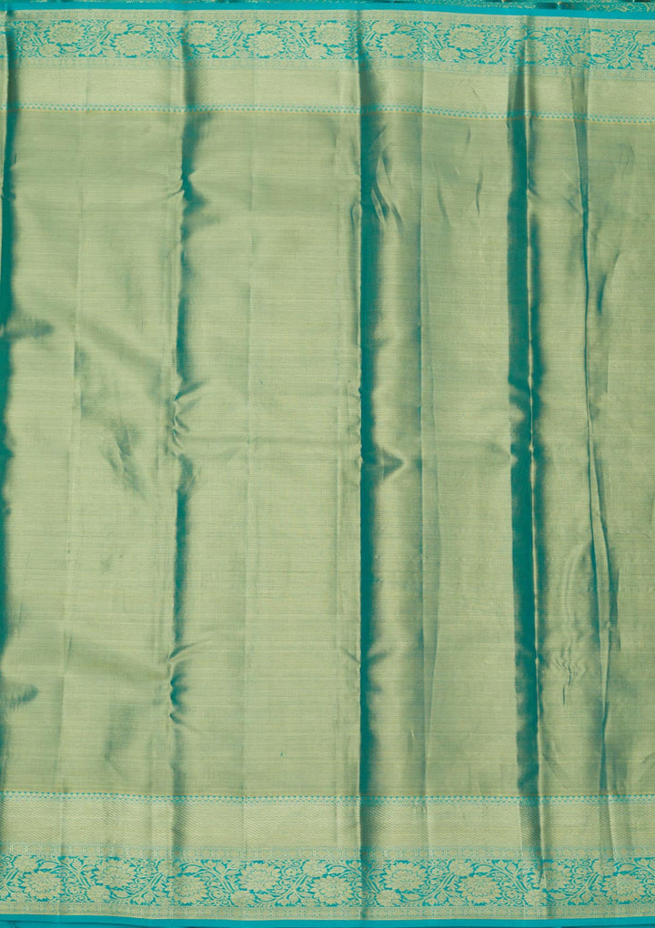 Off White Zariwork Pure Silk Saree-Koskii