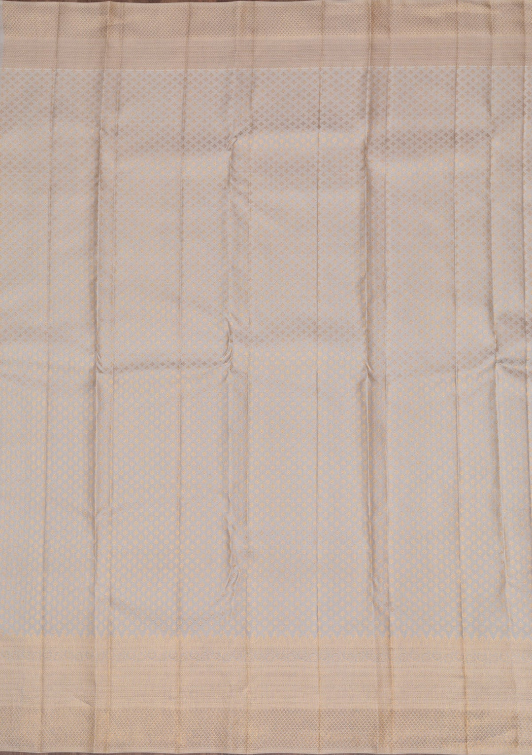 Off White Gold Zariwork Pure Silk Saree - Koskii
