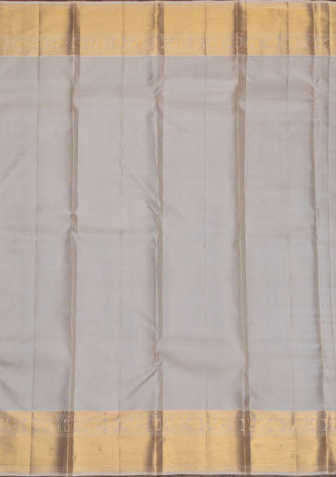Off White Gold Zariwork Pure Silk Saree - Koskii