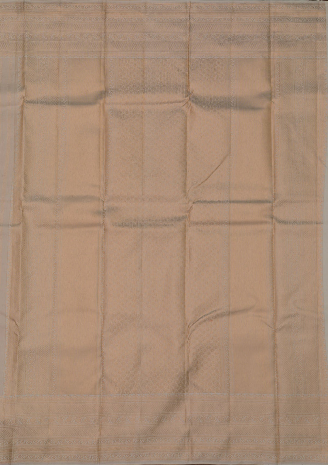 Off White Zariwork Pure Silk Saree-Koskii