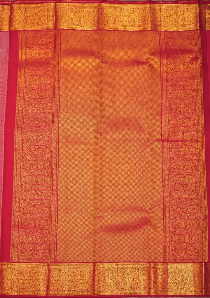 Off White Zariwork Pure Silk Saree-Koskii
