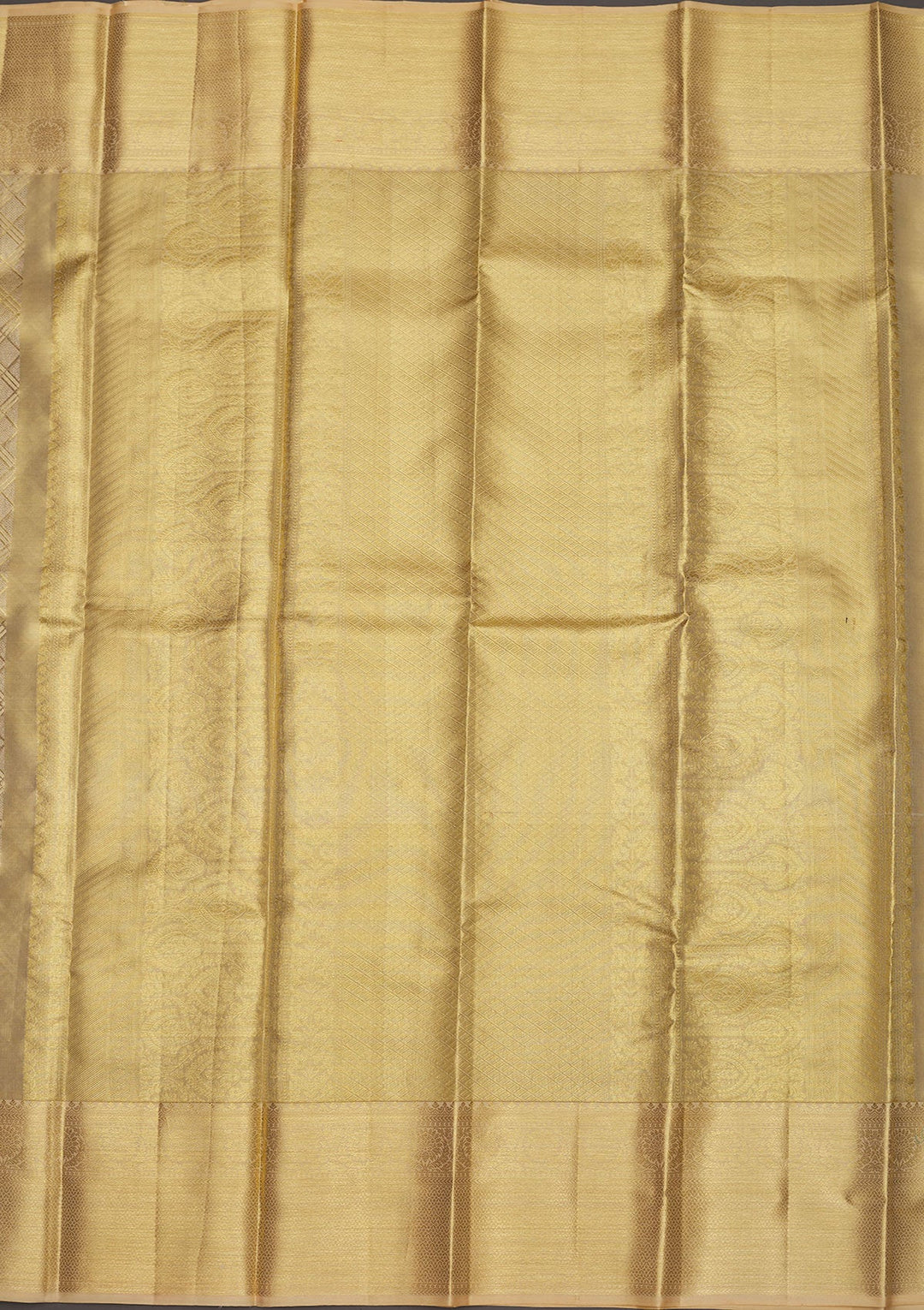 Off White Zariwork Pure Silk Saree-Koskii