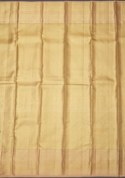 Off White Zariwork Pure Silk Saree-Koskii