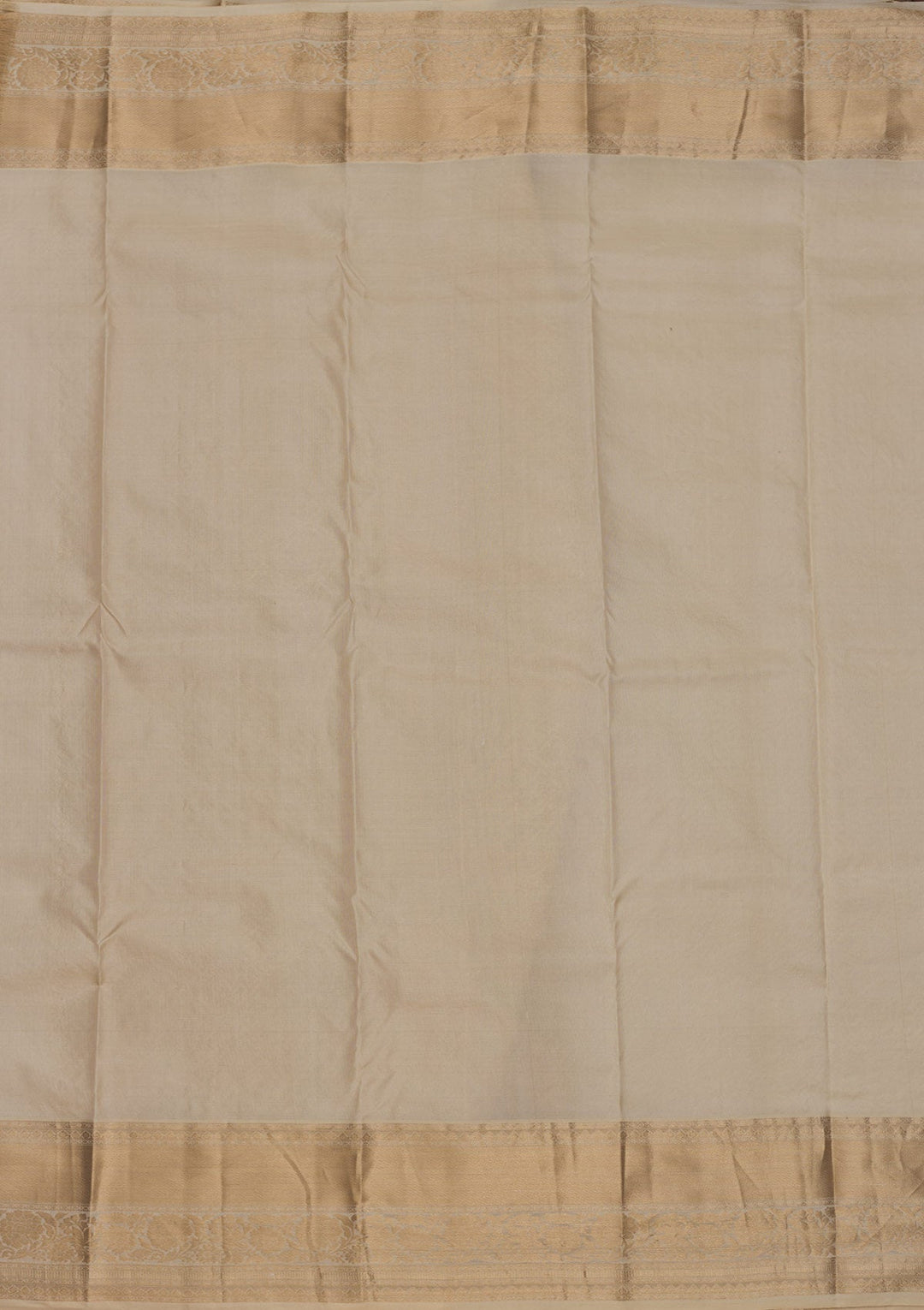 Off White Zariwork Pure Silk Saree