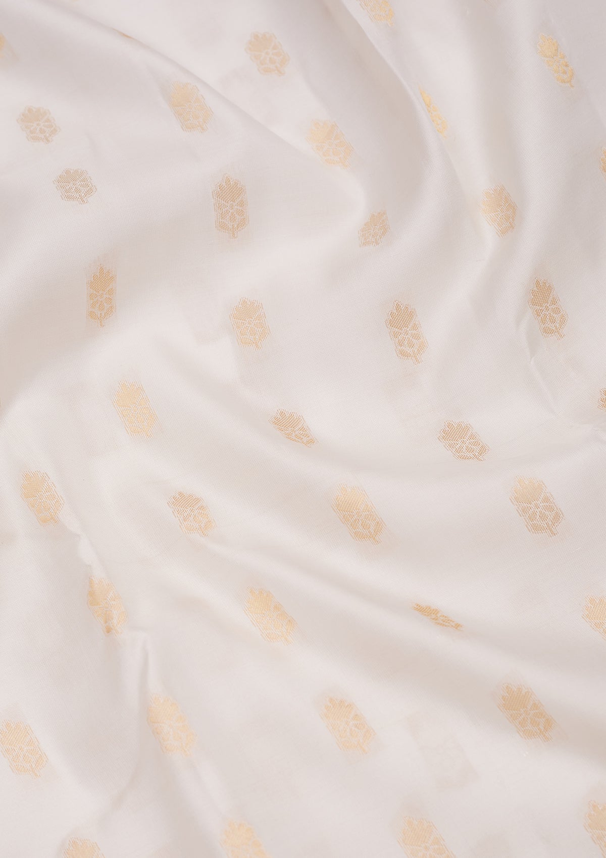 Off White Zariwork Pure Silk Saree