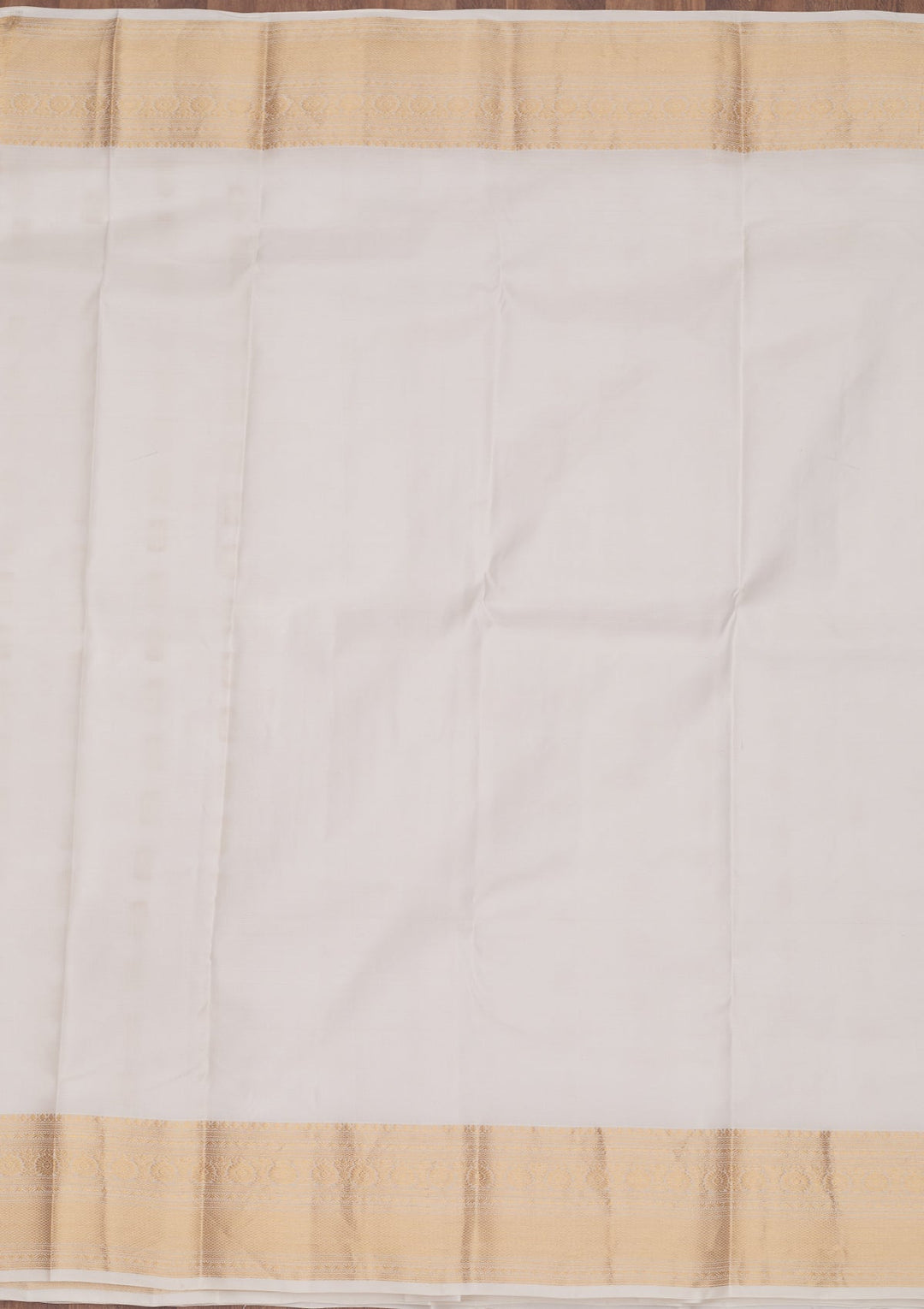 Off White Zariwork Pure Silk Saree