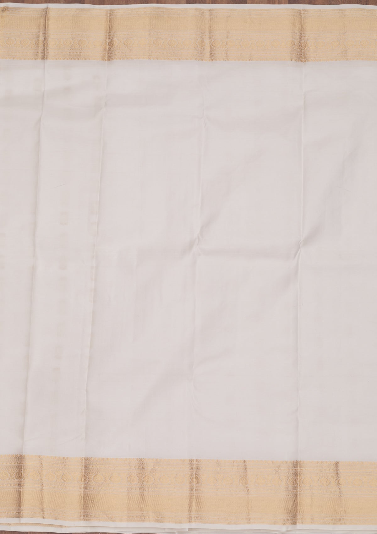 Off White Zariwork Pure Silk Saree