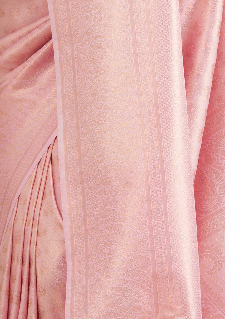 Onion Pink Plain Art Silk Saree