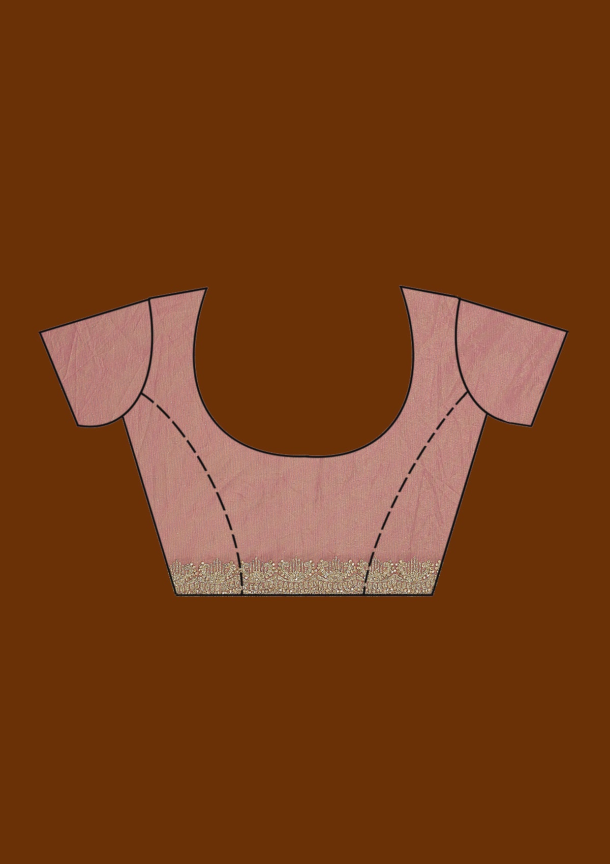 Onion Pink Sequins Tissue Saree