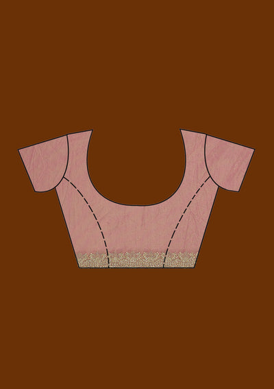 Onion Pink Sequins Tissue Saree