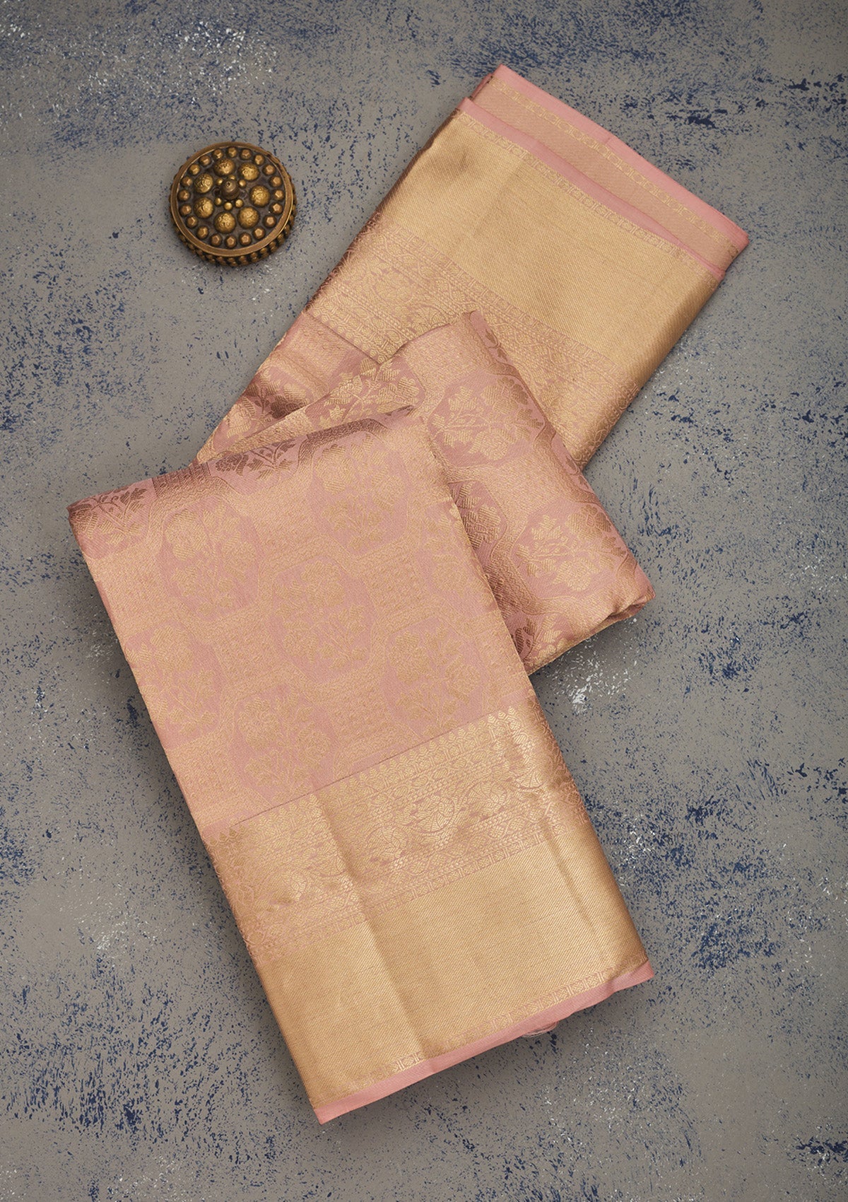 Onion Pink Zariwork Pure Silk Saree-Koskii