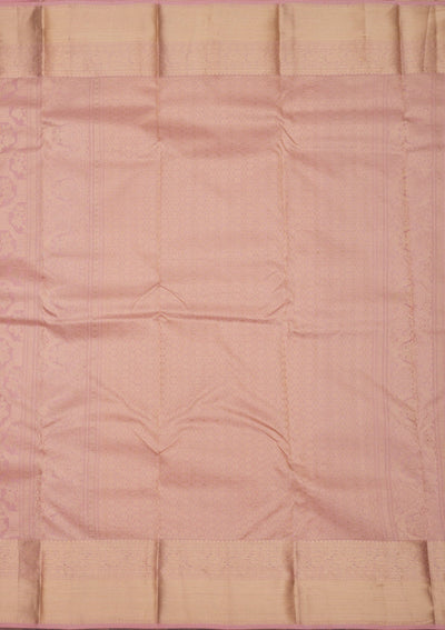 Onion Pink Zariwork Pure Silk Saree-Koskii