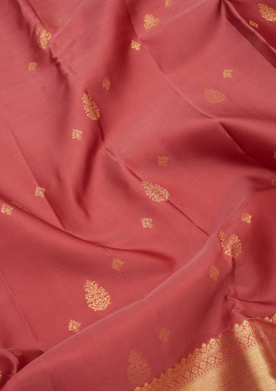 Onion Pink Zariwork Pure Silk Saree-Koskii