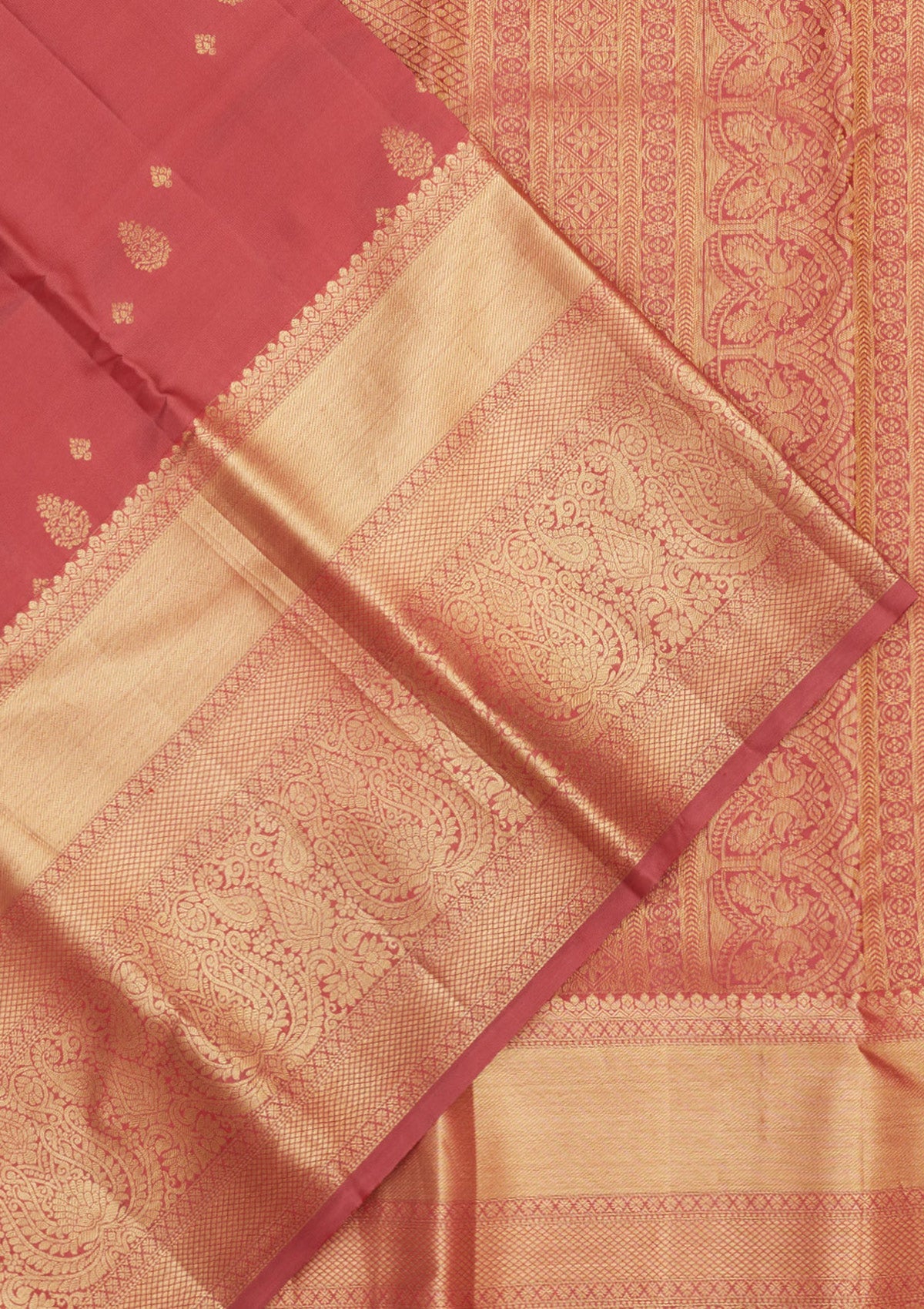 Onion Pink Zariwork Pure Silk Saree-Koskii