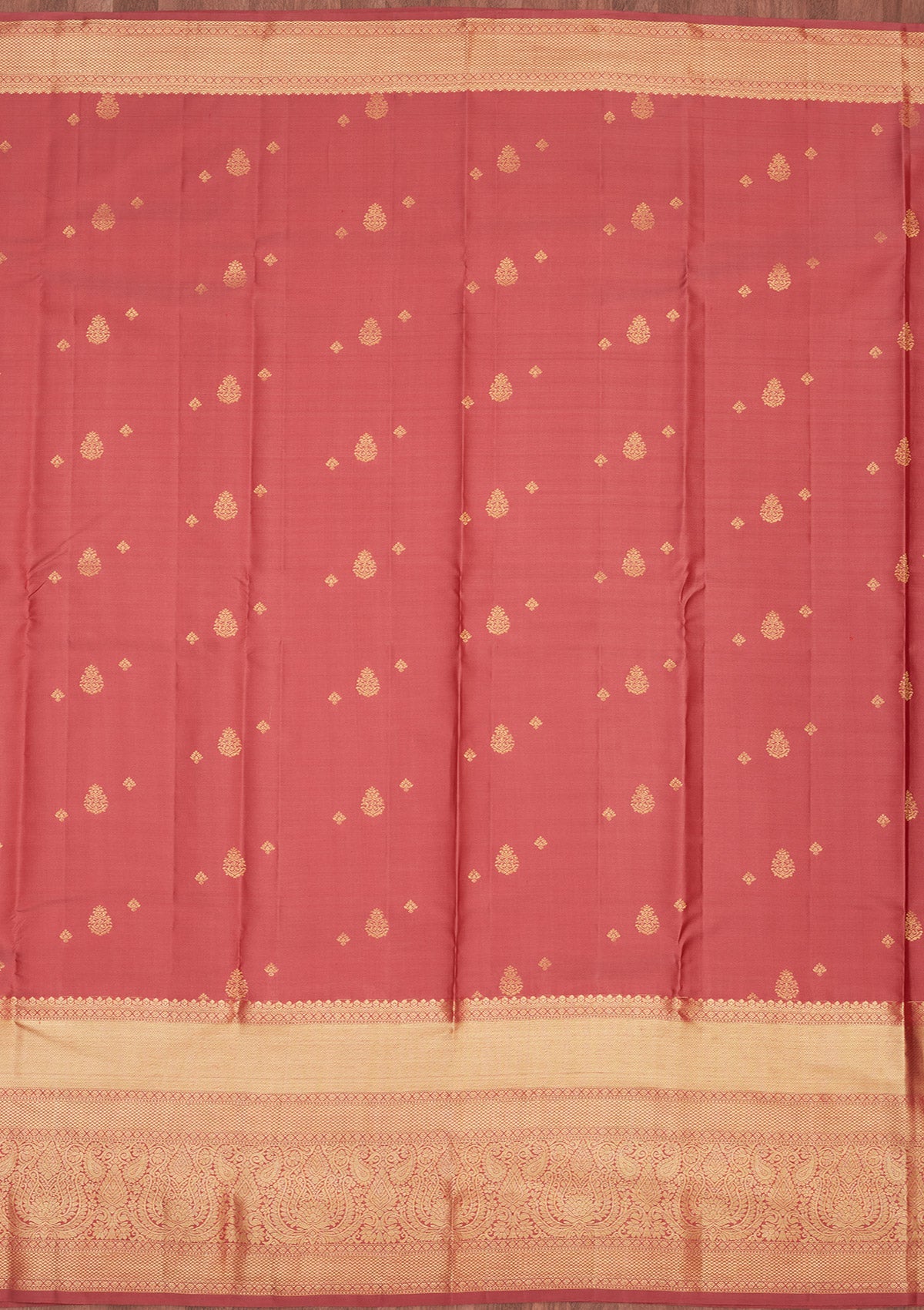 Onion Pink Zariwork Pure Silk Saree-Koskii