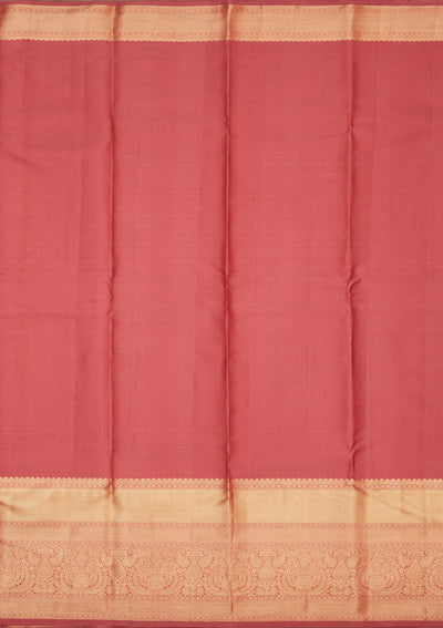 Onion Pink Zariwork Pure Silk Saree-Koskii