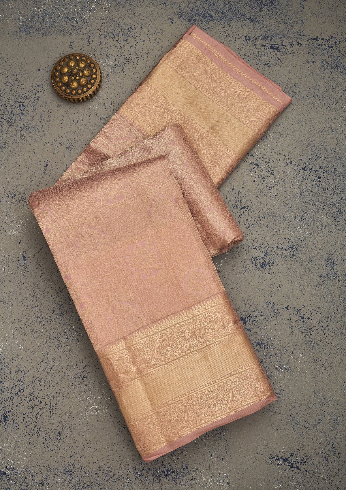 Onion Pink Zariwork Pure Silk Saree-Koskii