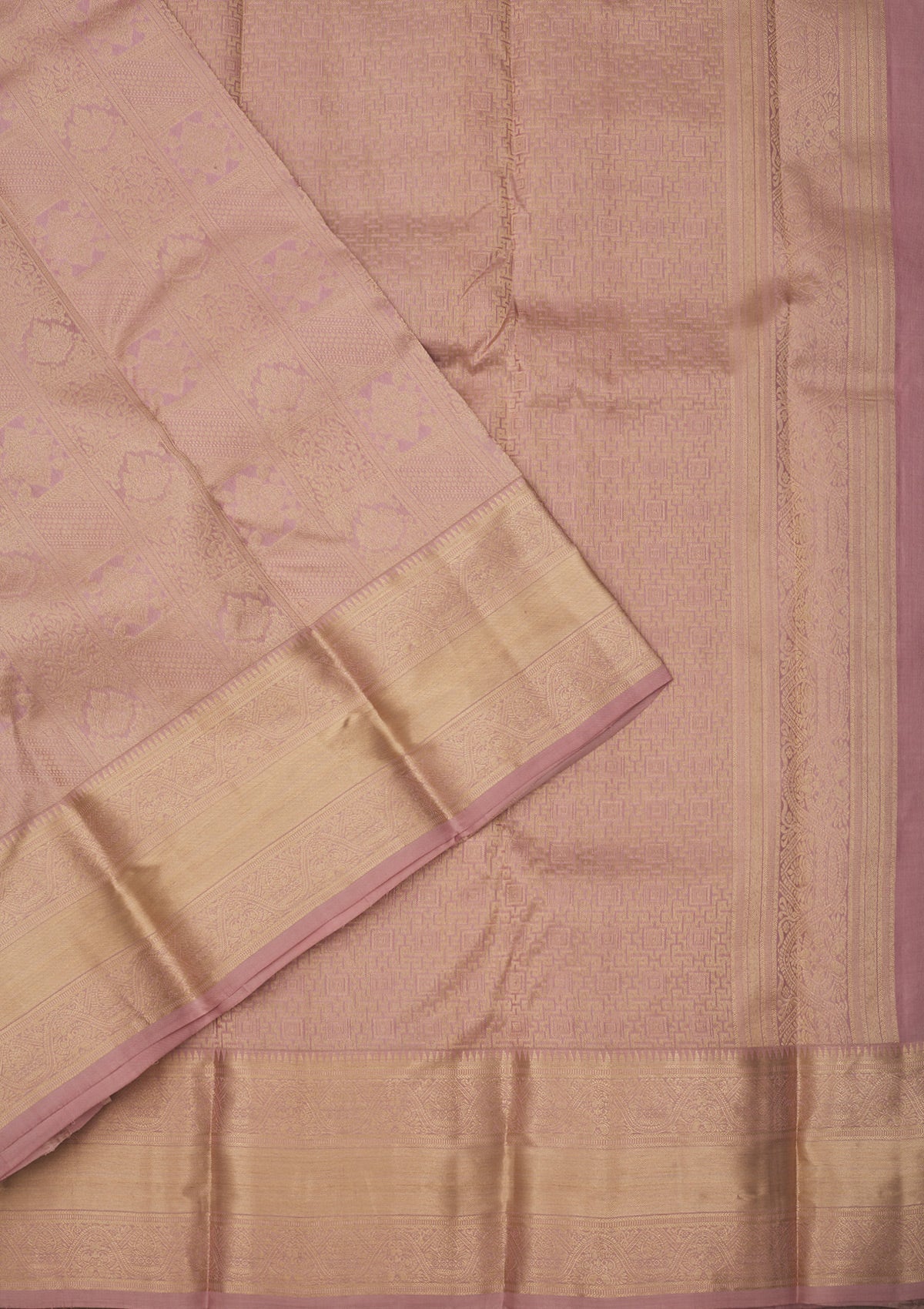 Onion Pink Zariwork Pure Silk Saree-Koskii