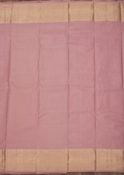 Onion Pink Zariwork Pure Silk Saree-Koskii