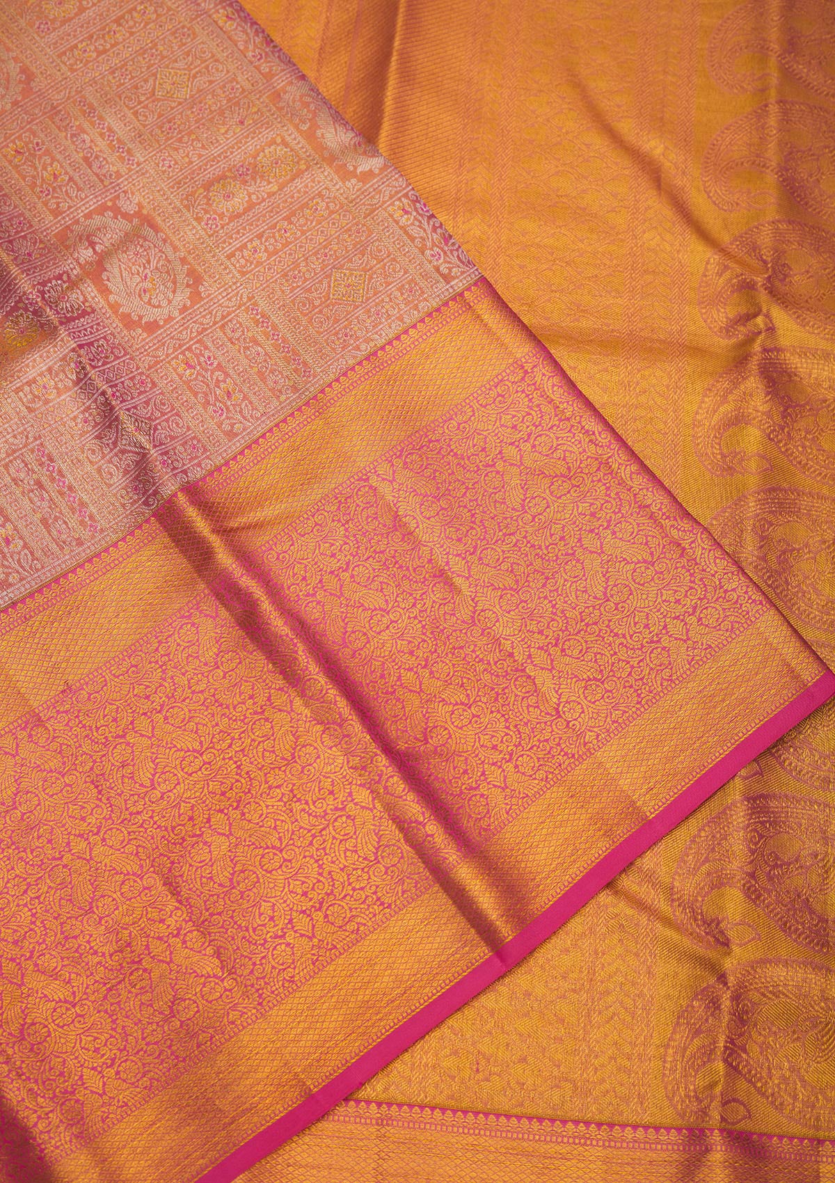 Onion Pink Zariwork Pure Silk Saree-Koskii