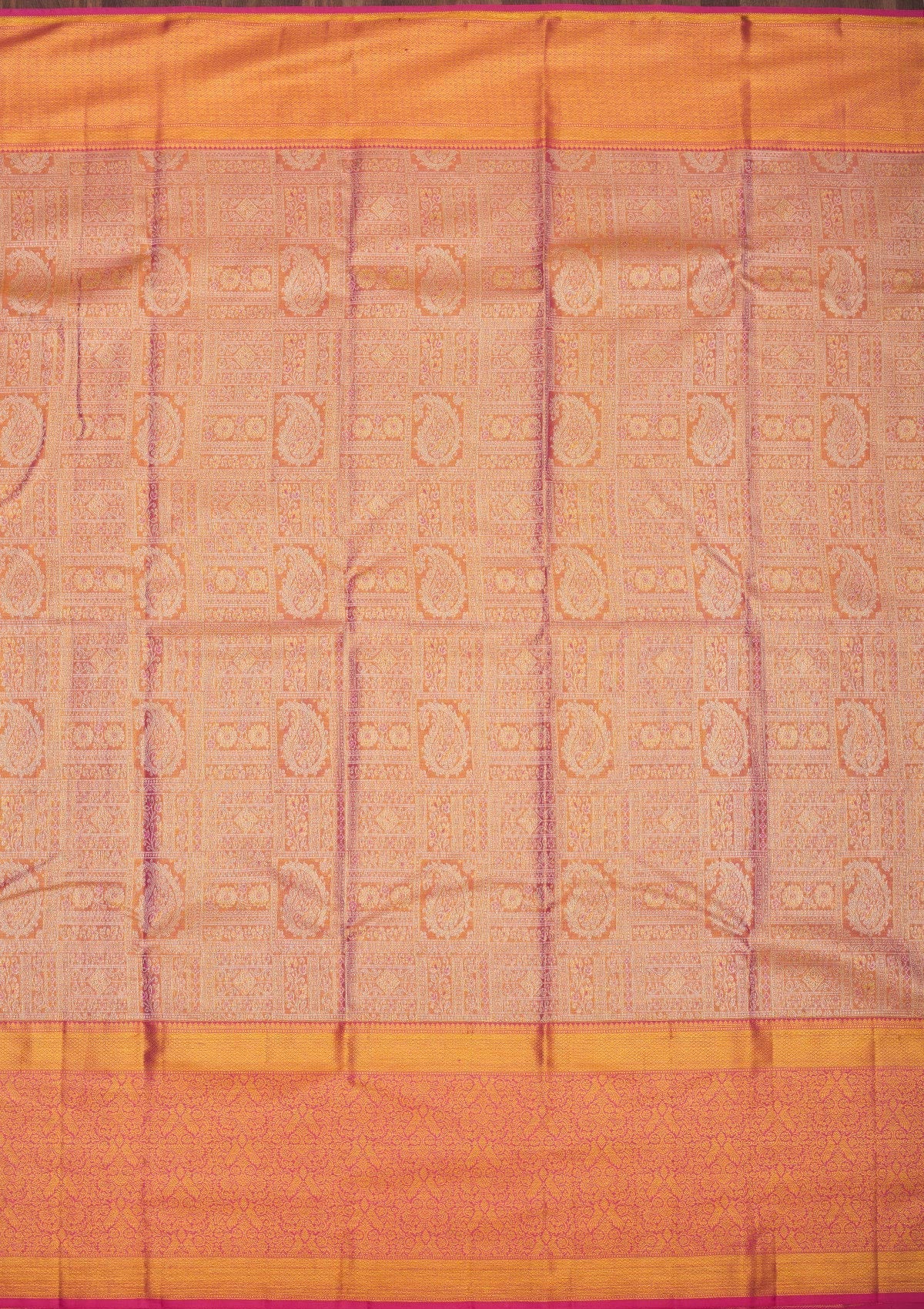 Onion Pink Zariwork Pure Silk Saree-Koskii