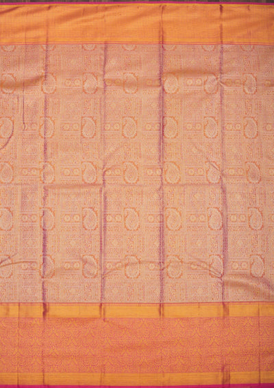 Onion Pink Zariwork Pure Silk Saree-Koskii