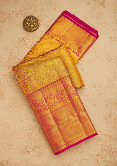 Onion Pink Zariwork Pure Silk Saree-Koskii