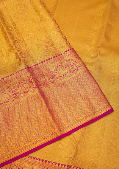 Onion Pink Zariwork Pure Silk Saree-Koskii