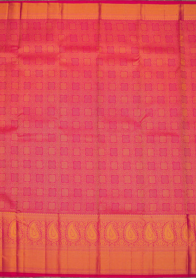 Onion Pink Zariwork Pure Silk Saree-Koskii