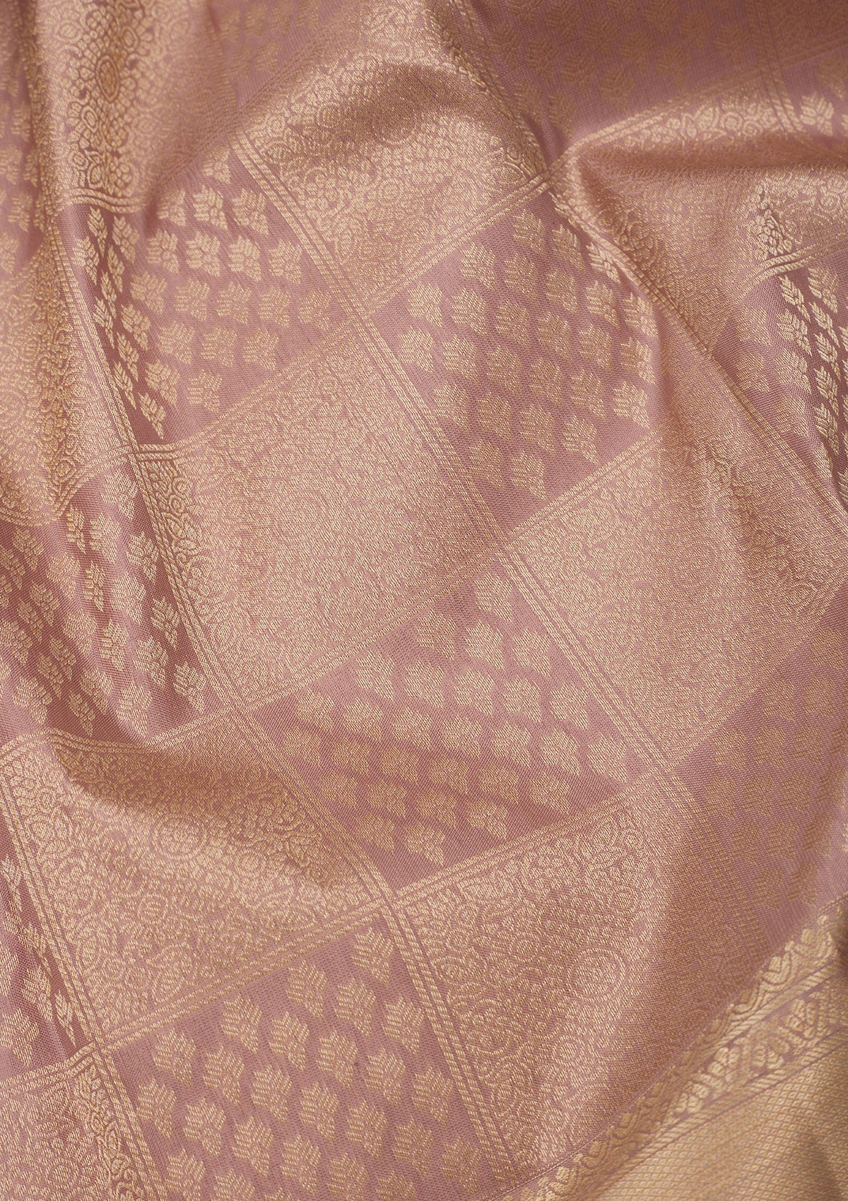 Onion Pink Zariwork Pure Silk Saree-Koskii