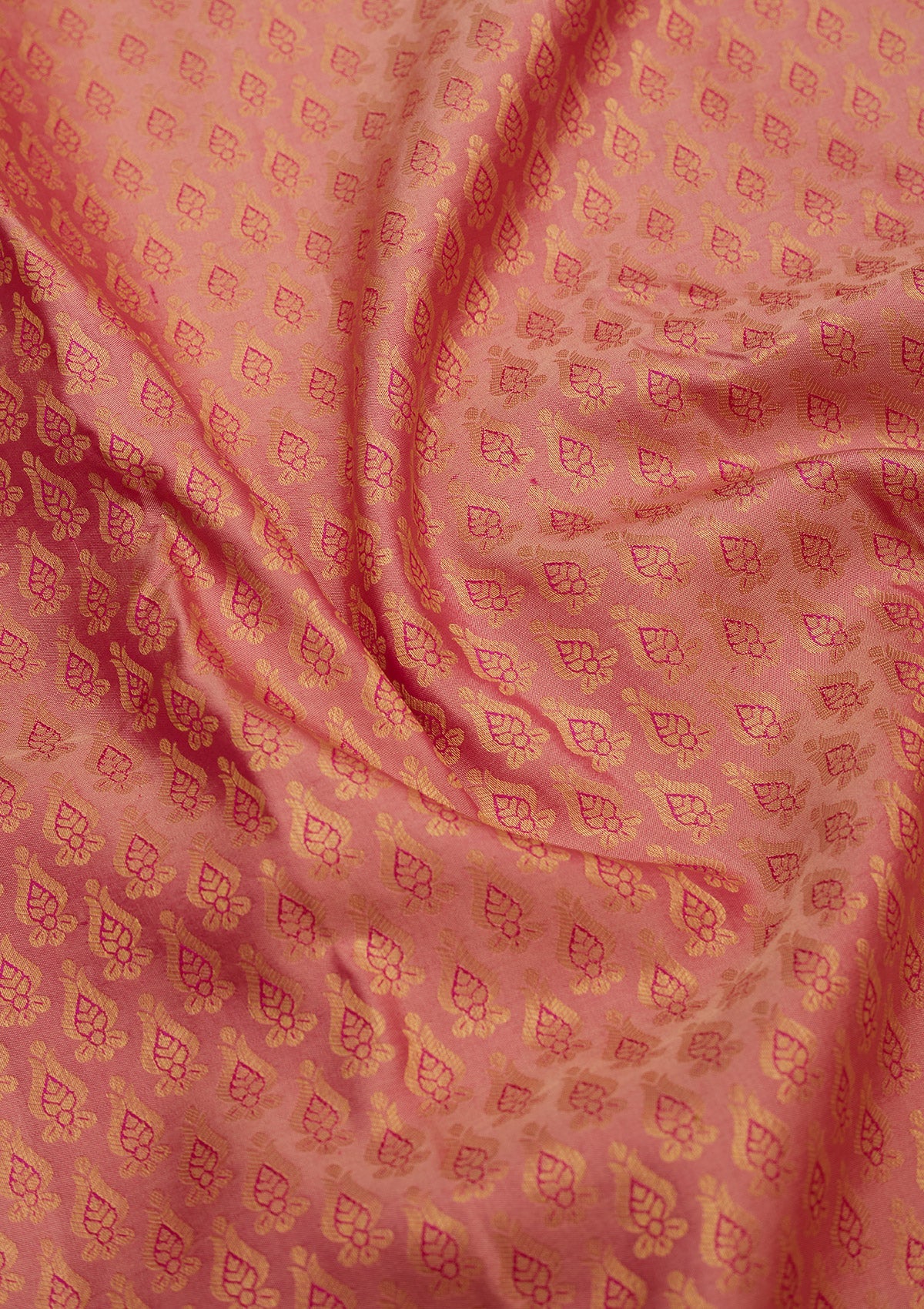 Onion Pink Zariwork Pure Silk Saree-Koskii