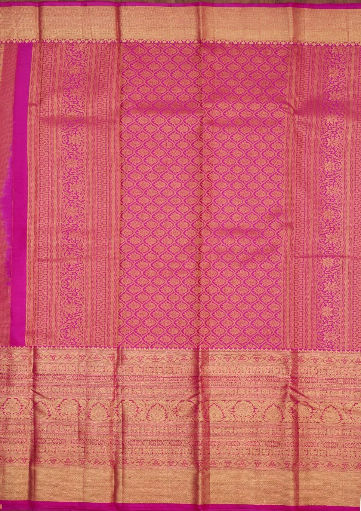 Onion Pink Zariwork Pure Silk Saree-Koskii