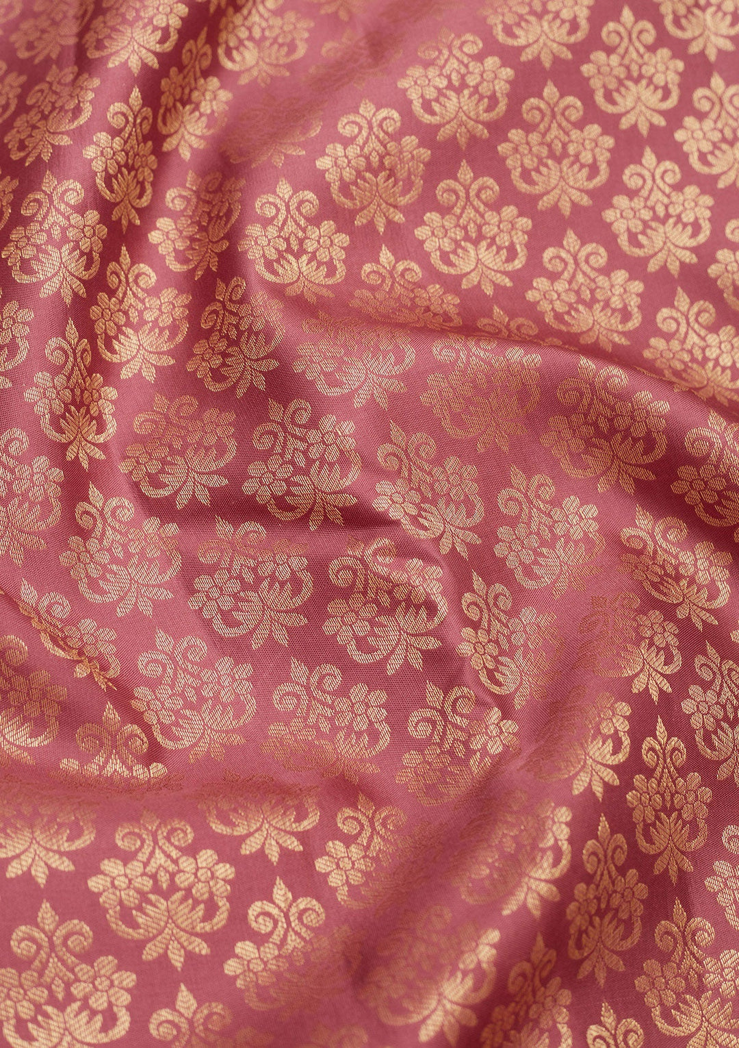 Onion Pink Zariwork Pure Silk Saree-Koskii