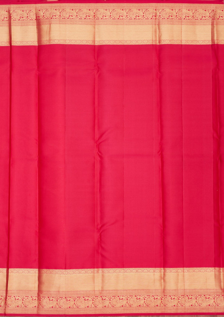Onion Pink Zariwork Pure Silk Saree-Koskii