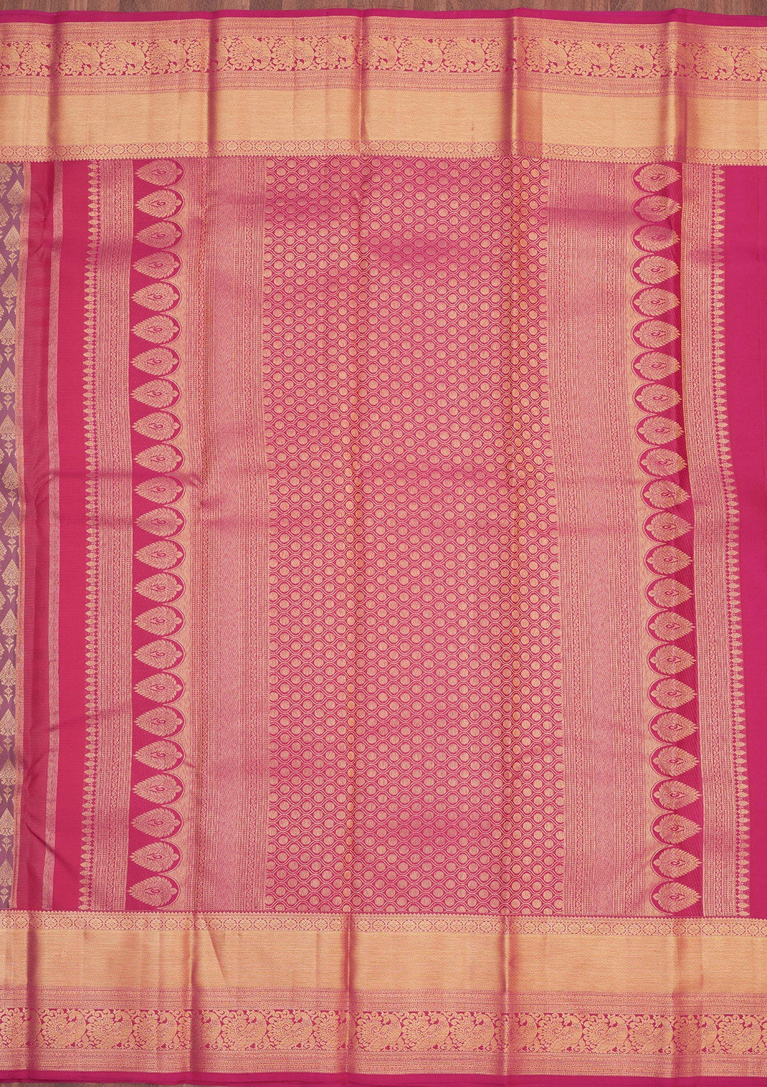 Onion Pink Zariwork Pure Silk Saree-Koskii
