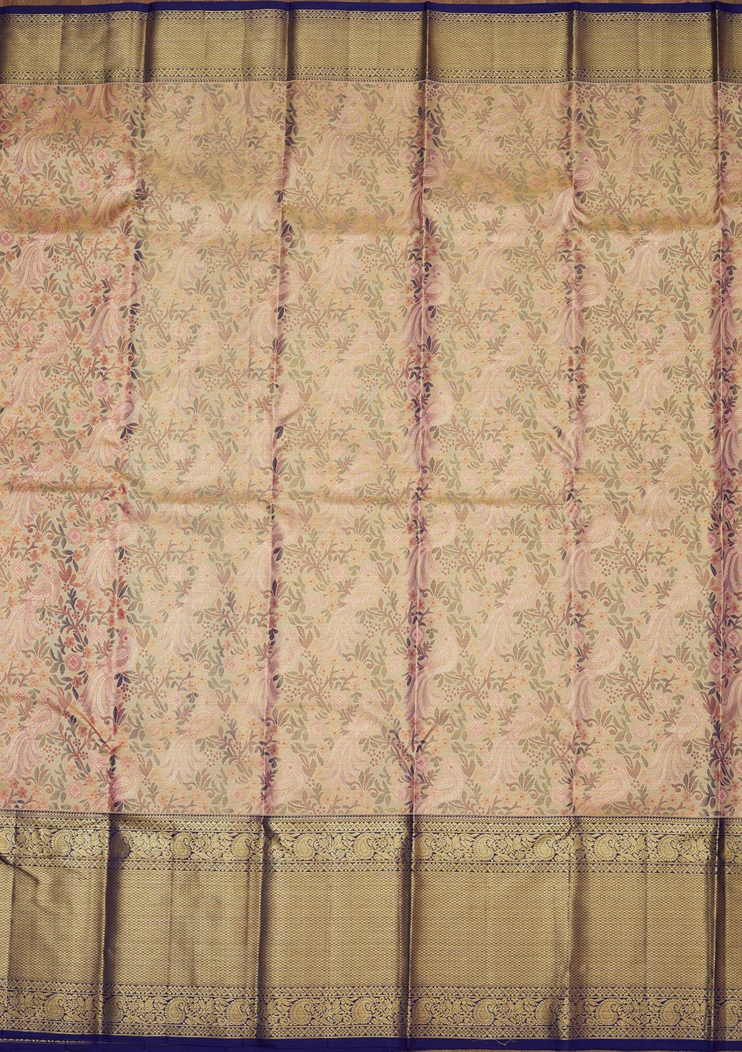 Onion Pink Zariwork Pure Silk Saree-Koskii