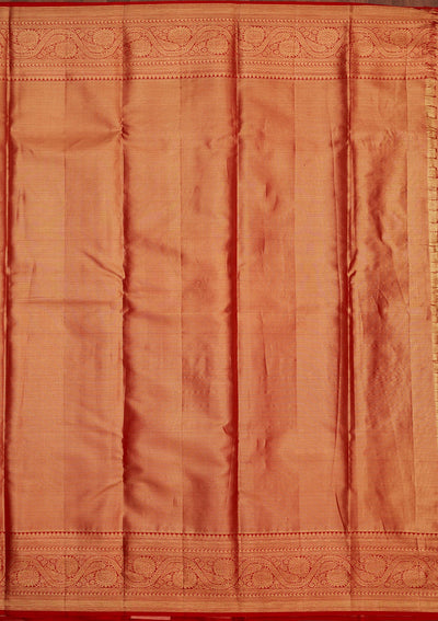 Onion Pink Zariwork Pure Silk Saree-Koskii