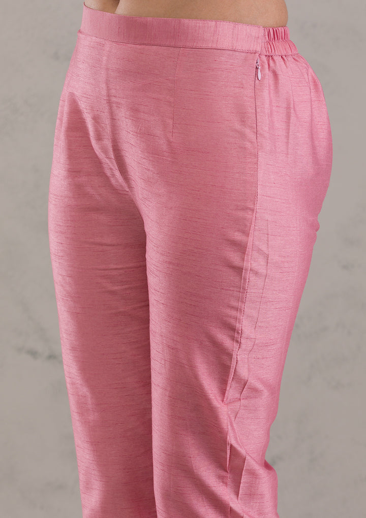 Onion Pink Cutdana Georgette Readymade Salwar Kameez